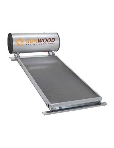 Sunwood  boiler 300 Lt e 2 pannelli - kit solare termico naturale
